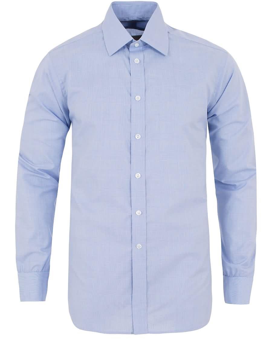 turnbull asser standard fit poplin glencheck shirt blue Pene Klær 6o400